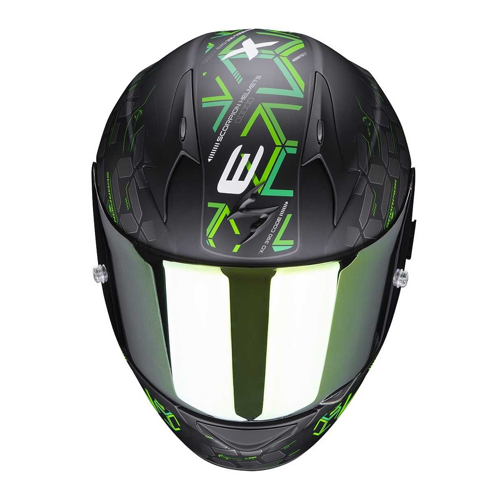 Scorpion EXO-390 Cube Motosiklet Kaskı Siyah Yeşil