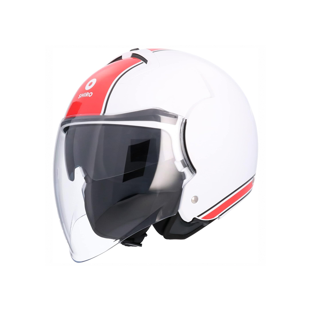 Shiro Jet Kask Tokio SH-64 Master Beyaz/Kırmızı 
