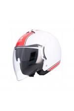 Shiro Jet Kask Tokio SH-64 Master Beyaz/Kırmızı 