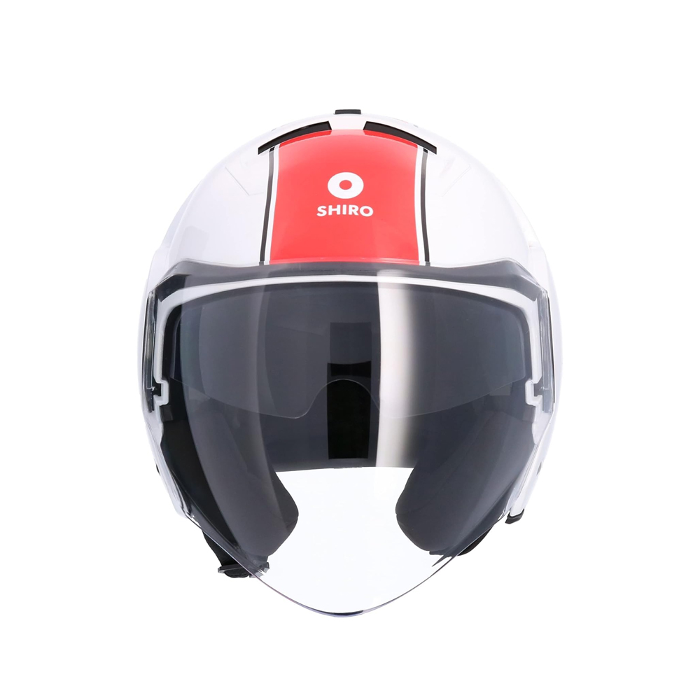 Shiro Jet Kask Tokio SH-64 Master Beyaz/Kırmızı 