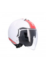 Shiro Jet Kask Tokio SH-64 Master Beyaz/Kırmızı 