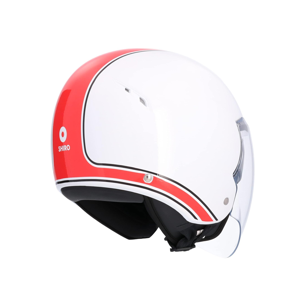 Shiro Jet Kask Tokio SH-64 Master Beyaz/Kırmızı 