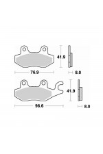 Braking 725SM1 Yarı Metalik Fren Balatası Ters Kulak