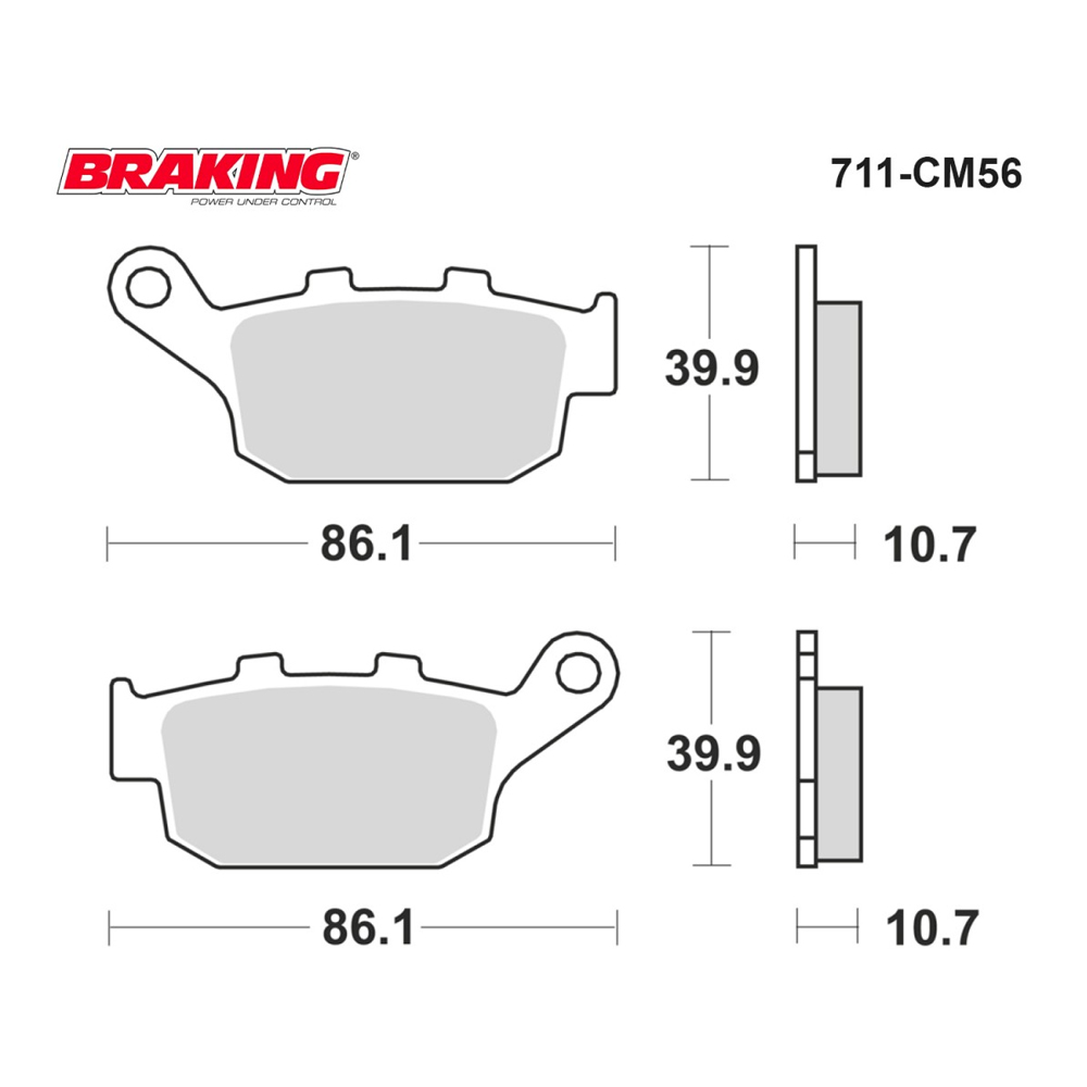 Braking Fren Balatası Sinterli 711CM56 Arka Fren Balatası