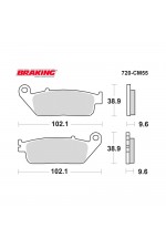 Braking Fren Balatası Sinter 720CM55 Ön Xmax 250 (10-17) Forza 250 (18-21) Xmax 400 X-cıty Nc750 S X Cbr 650f