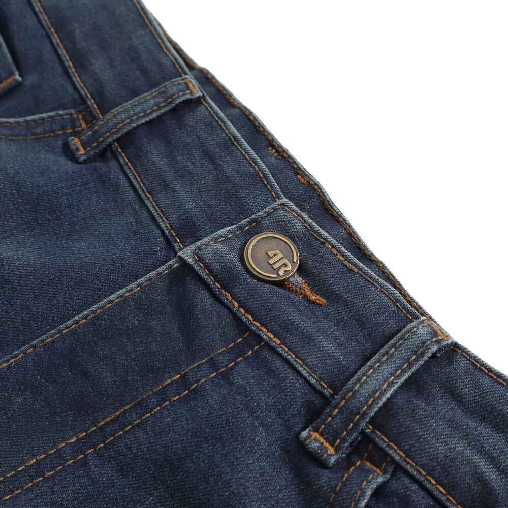 4Riders Patrol Cordura Denim Korumalı Motosiklet Kot Pantolonu Mavi