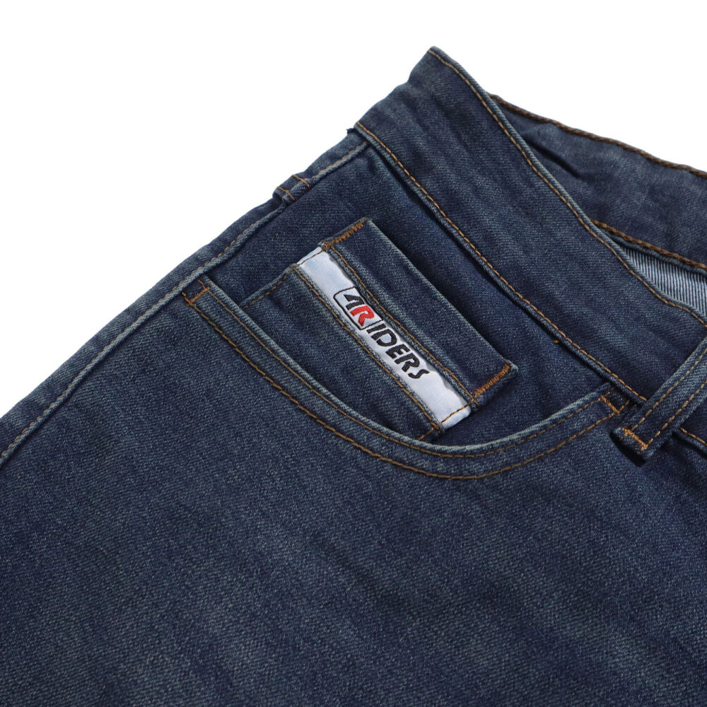 4Riders Patrol Cordura Denim Korumalı Motosiklet Kot Pantolonu Mavi
