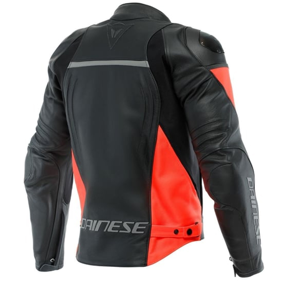 Dainese Racing 4 Black Fluo Red Deri Mont